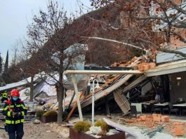 Frana sull’albergo Eberle di Bolzano, edificio in parte crollato