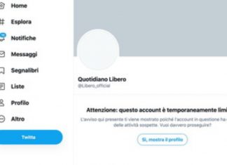 Twitter, limitato temporaneamente l’account del quotidiano Libero Libero, fonte meteoweek.com