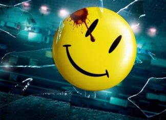 CoffeeNSupes: Watchmen, la decostruzione del supereroe Il famoso simbolo degli Watchmen in una scena del film - Photo Credits: Geek Area