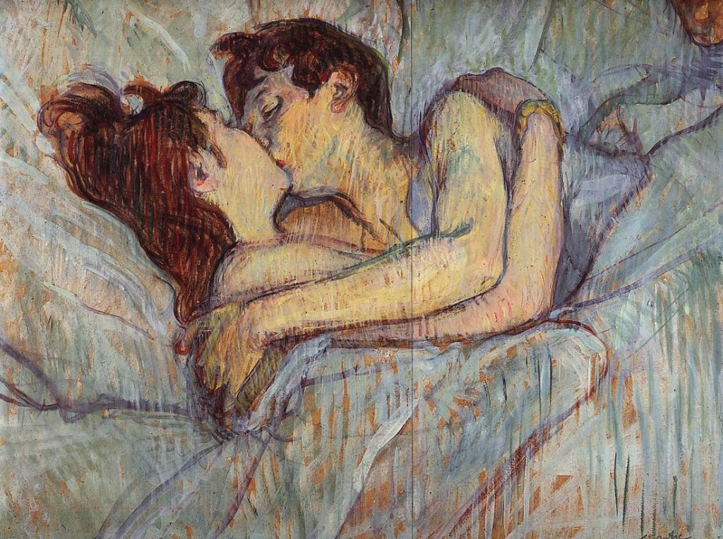 Il bacio nell'arte. Henri de Toulouse Lautrec, Il bacio a letto. Photo credits: legendarte.