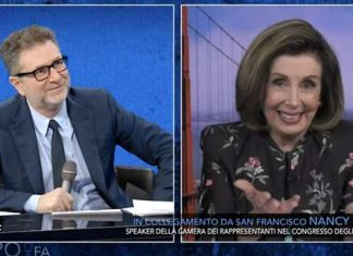 Nancy Pelosi da Fazio sottolinea legame Ita-USA nancy pelosi Fazio - photo credits: web