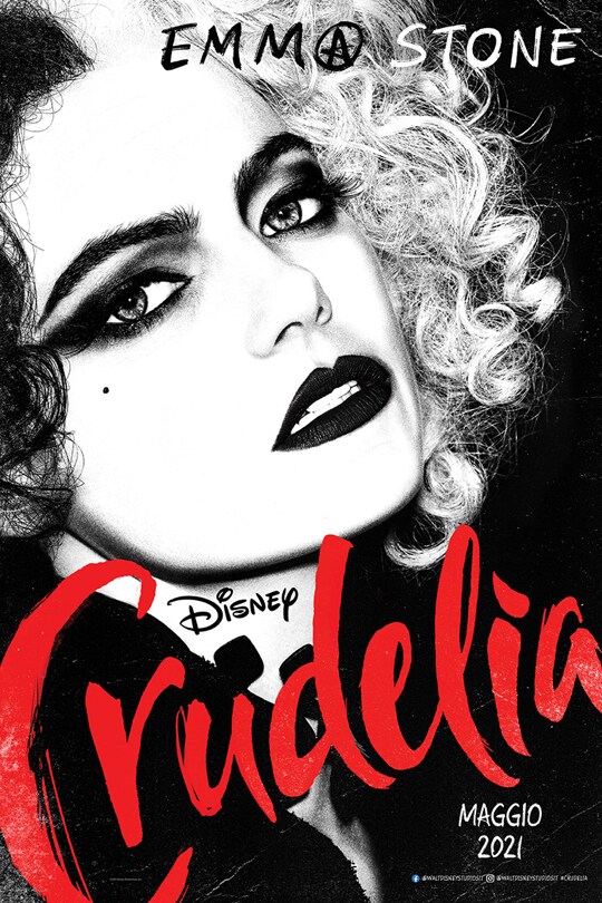 Il poster di "Crudelia", Emma Stone sarà Crudelia De Mon - Photo credits: Disney