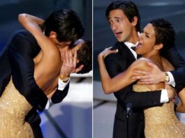 Oscar 2003: Adrien Brody e l’appassionato bacio rubato ad Halle Barry Halle Barry e Adrien Brody alla cerimonia degli Oscar nel 2003 - Photo Credits: Best Movie
