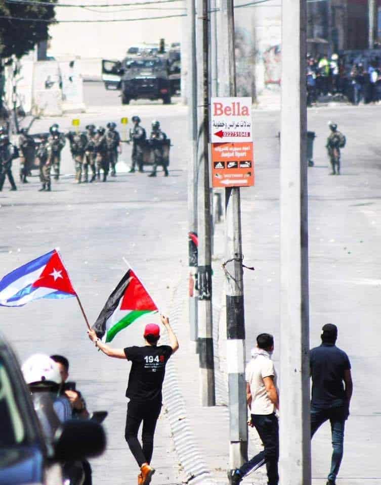 Bandiera cubana in palestina
