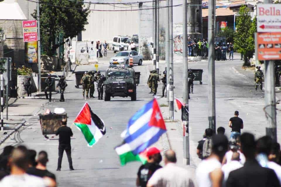 Bandiera cubana in palestina