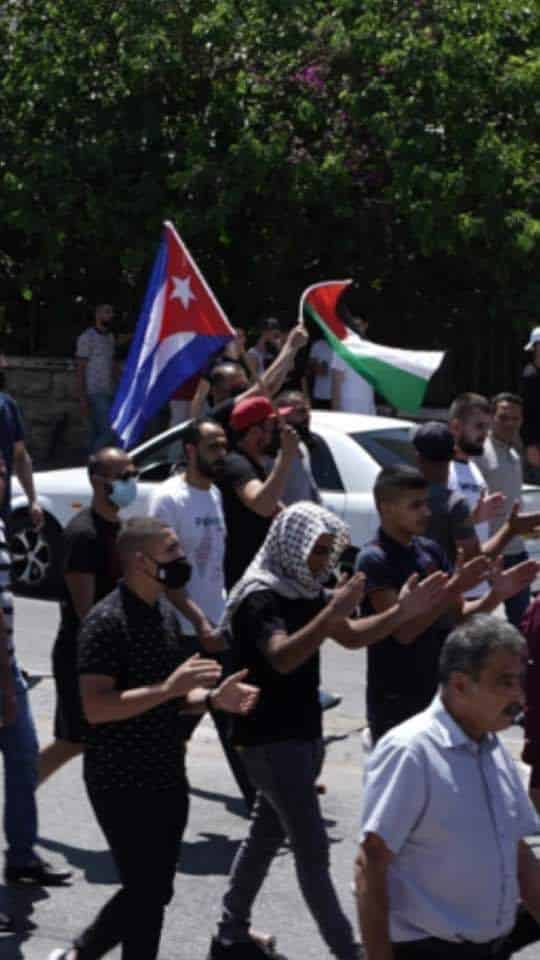 Bandiera cubana in palestina