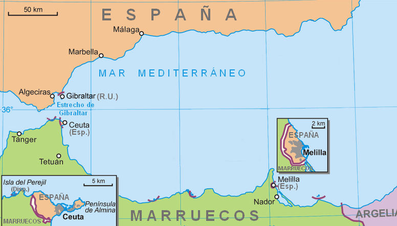 Ceuta e Melilla, enclavi spagnole in Africa