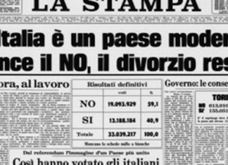 La legge sul divorzio e il referendum abrogativo del 1974 legge sul divorzio, fonte tempostretto.it