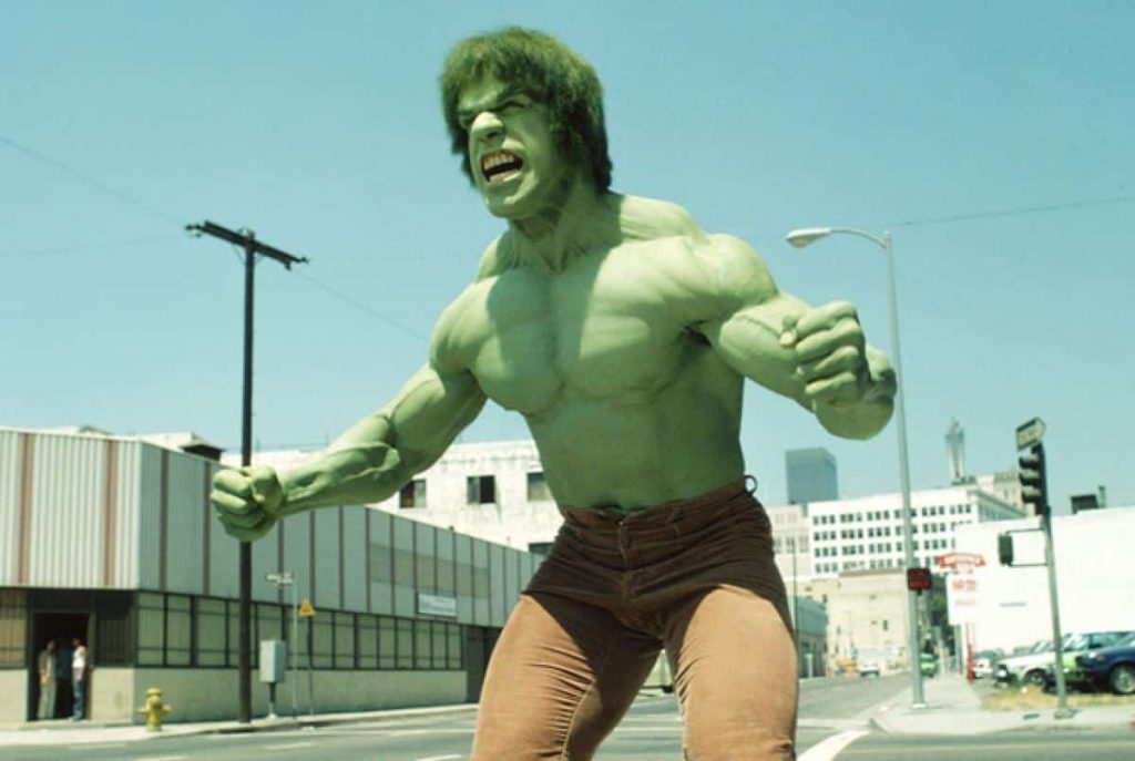 Nella foto un immagine dell'Incredibile Hulk interpretato da Lou Ferrigno  photo credit: cinematographe.it