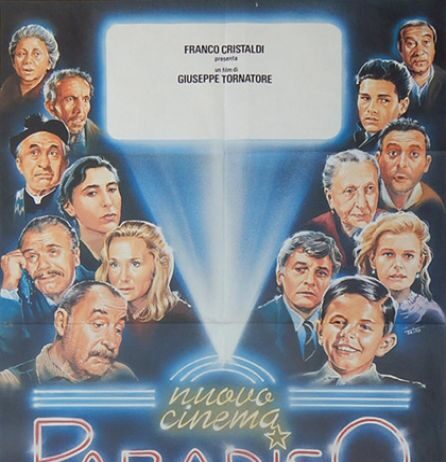 “Nuovo Cinema Paradiso” stasera in tv, Tornatore e la locandina nel cinema di Messina