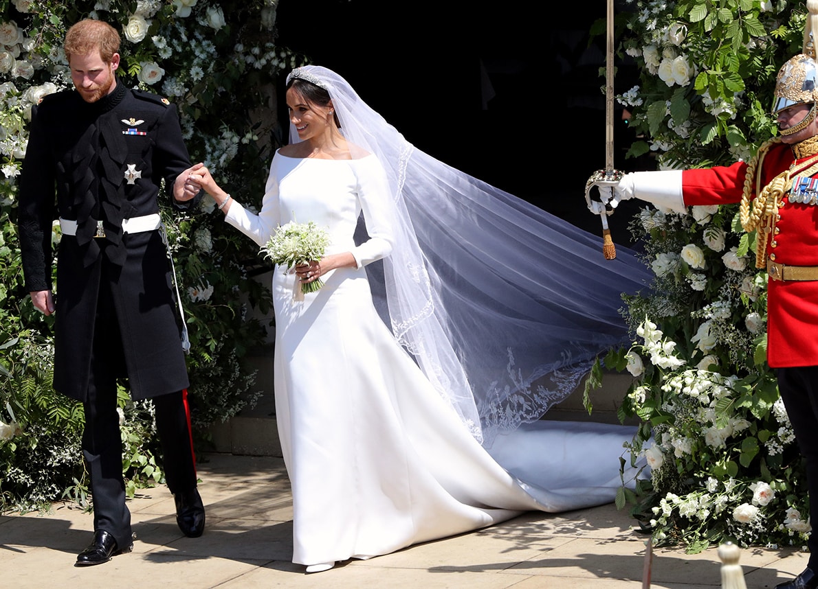 Meghan Markle, ecco com’era il suo abito da sposa credit: donna moderna