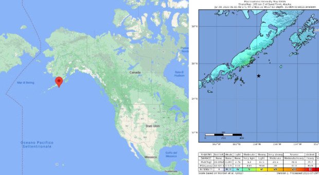 Alaska, allarme tsunami: scossa di terremoto di magnitudo 8.2