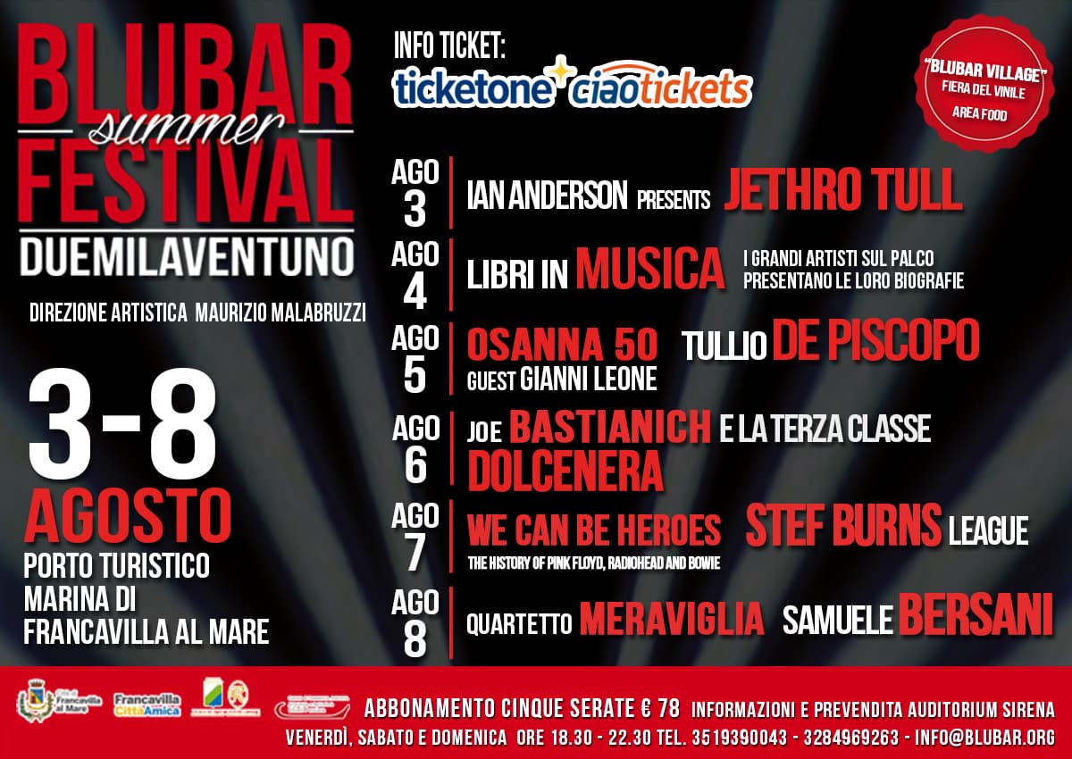 Blubar Summer Festival, Samuele Bersani e Stef Burns blubar summer festival © ufficio stampa