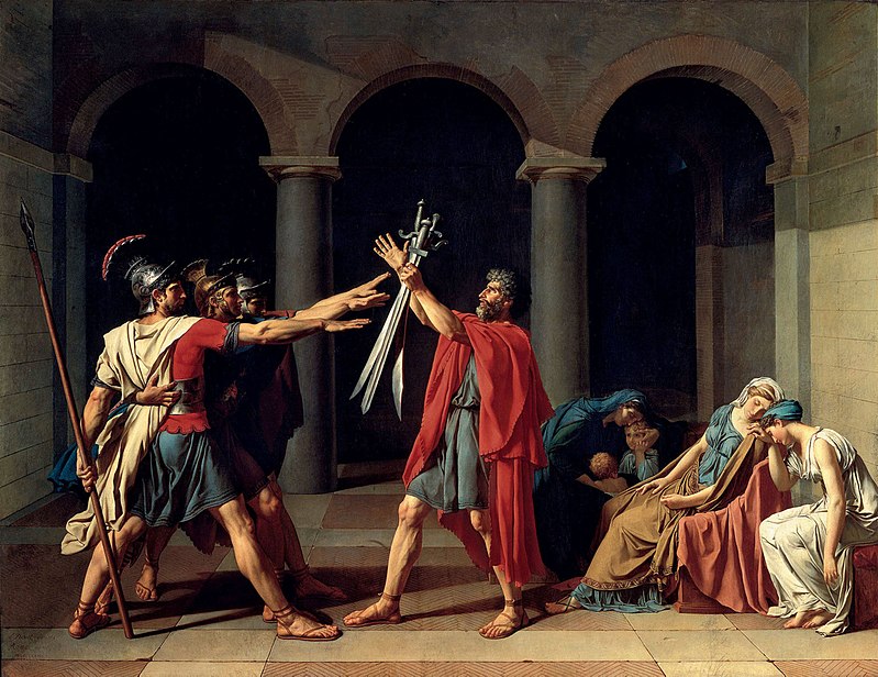 David, il giuramento degli Orazi, 1784