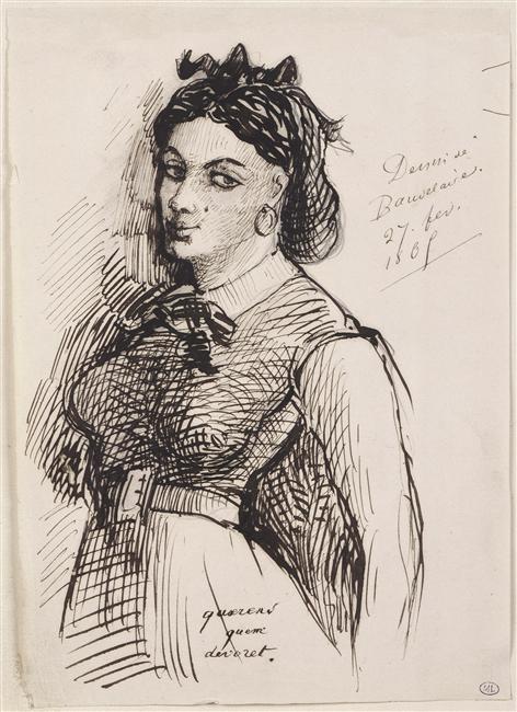 Jeanne Duval disegnata da Baudelaire