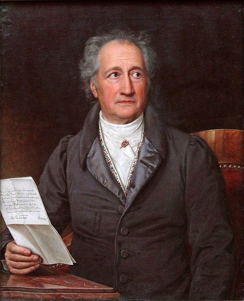 Johann Wolfgang von Goethe, ritratto da J. K. Stieler nel 1828