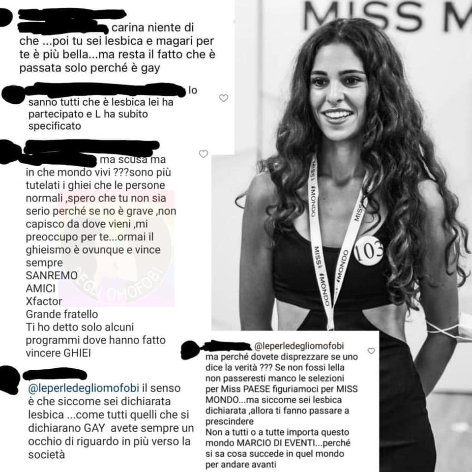 Miss Mondo Italia, insultata la finalista: “E’ passata solo perché è gay”