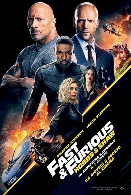 “Fast & Furious – Hobbs & Shaw”: la lite prima della nuova coppia Dwayne Johnson e Jason Statham stasera in prima tv