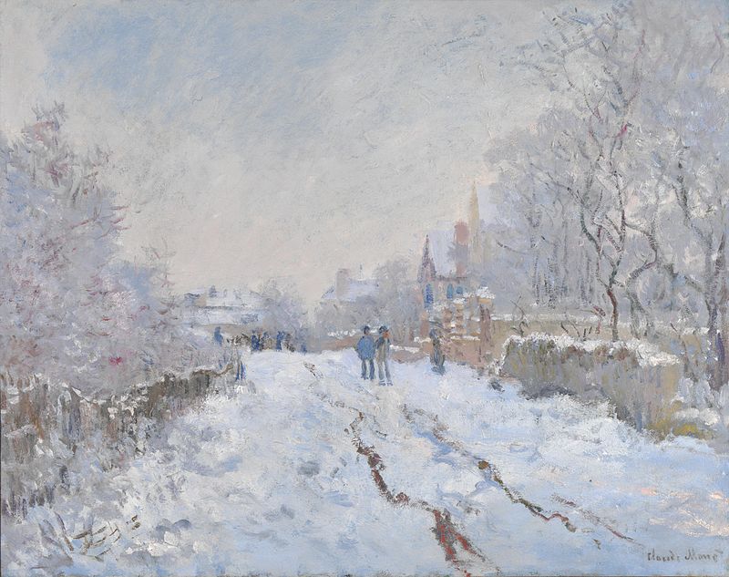 “Scena di neve ad Argenteuil”, la bellezza dell’inverno nei paesaggi dipinti da Monet