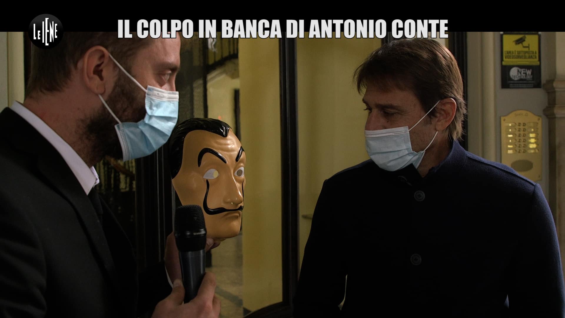 ”Le Iene”, il ”colpo in banca” di Antonio Conte: stasera in prima serata