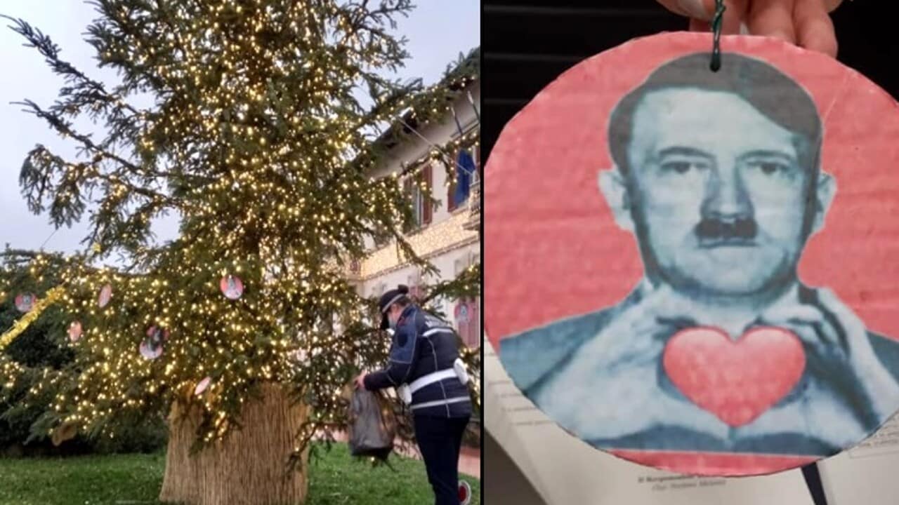 Prato, simboli nazisti sull’albero di Natale di Montemurlo