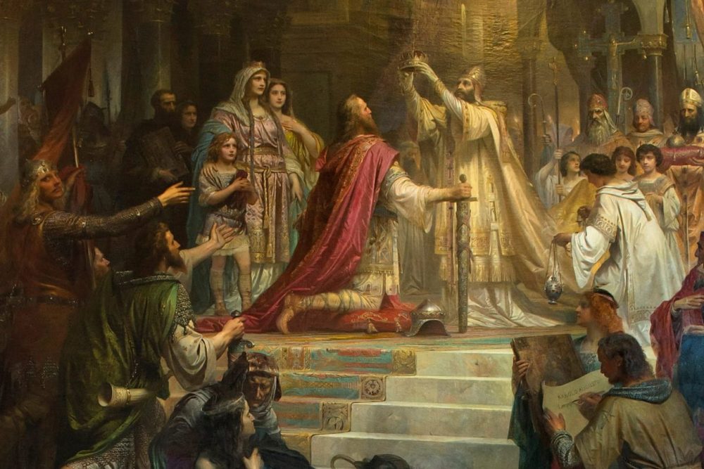 Incoronazione di Carlo Magno: un Natale che consacra l’alleanza col papato "Incoronazione di Carlo Magno", 1861, Friedrich Kaulback, Credits: immagine di pubblico dominio