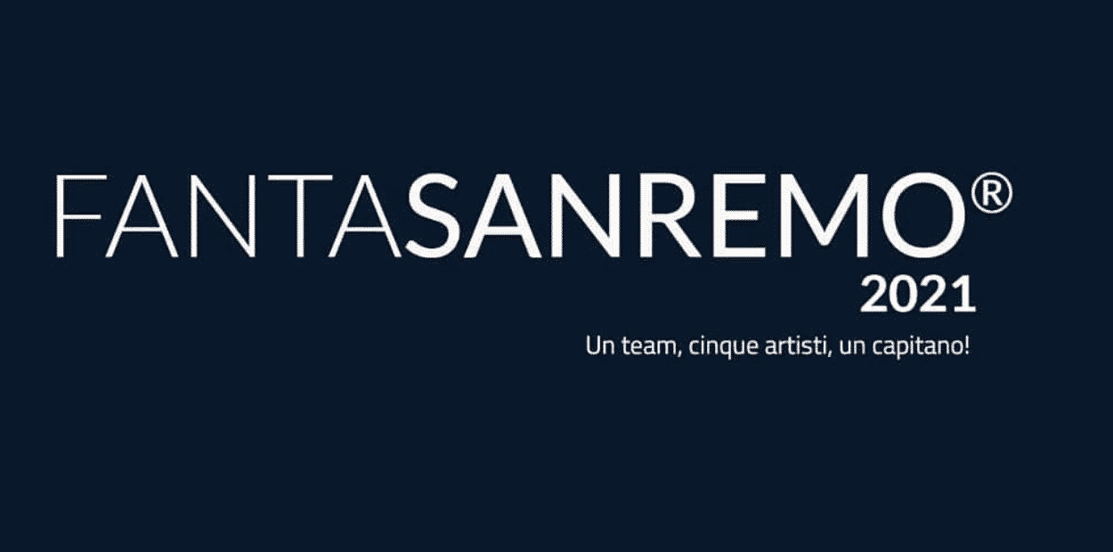 Un team, cinque artisti, un capitano: tutti pazzi per Fantasanremo! Fantasanremo il logo