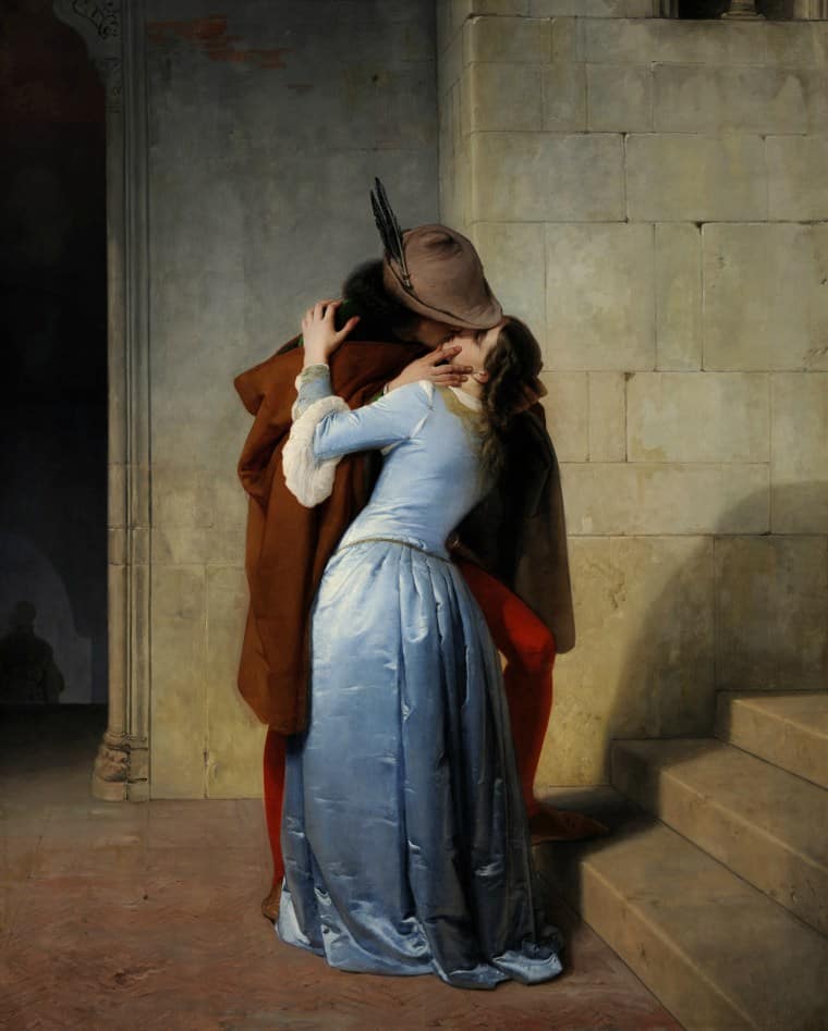 Il Bacio, prima versione, Hayez_photocredit:wikipedia