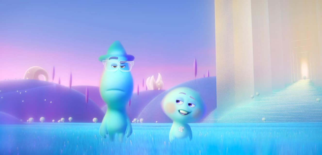 Joe e 22 nell'Antemondo in una scena di "Soul" - fonte: nerdevil