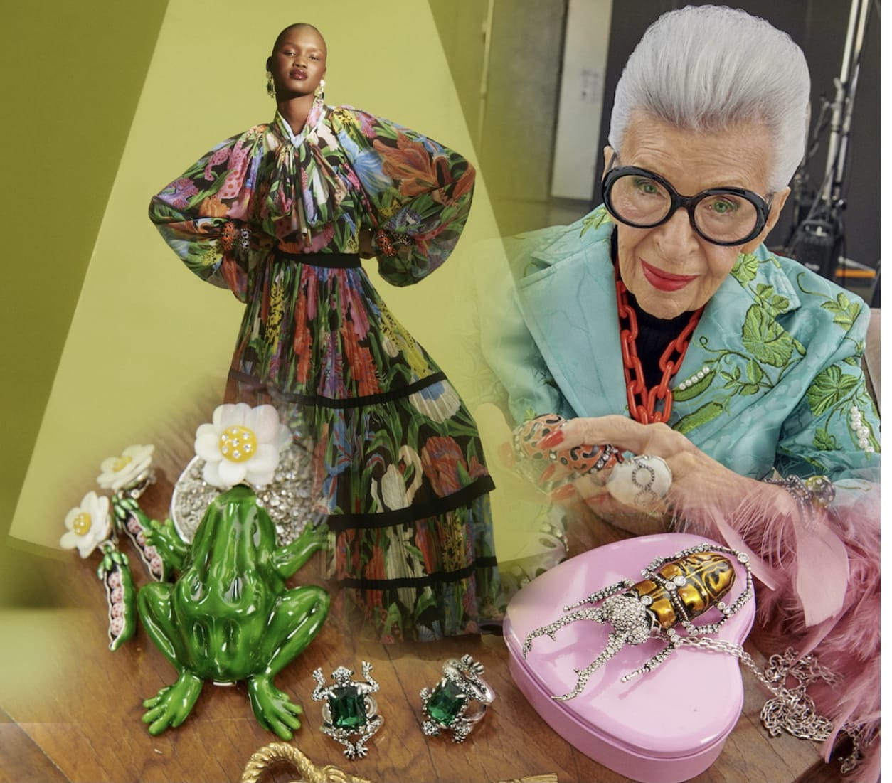È in arrivo la collezione H&M di Iris Apfel: un’esplosione di colori Collezione Iris Apfel e H&M