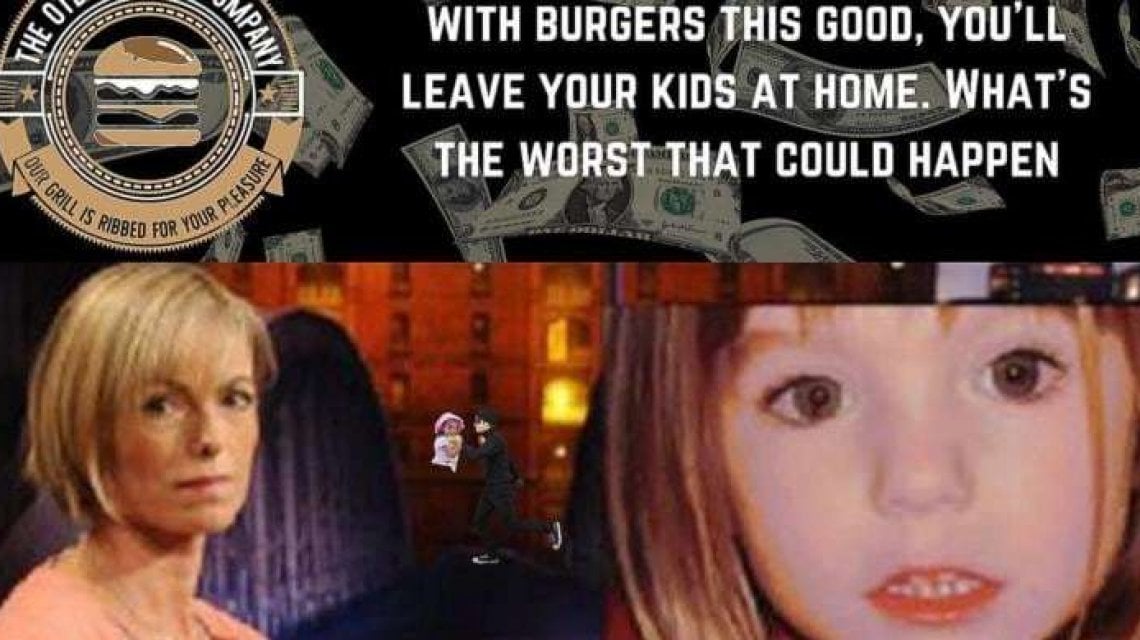 Pubblicità choc: la ditta di panini con la foto di Maddie, la bambina rapita in Portogallo nel 2007