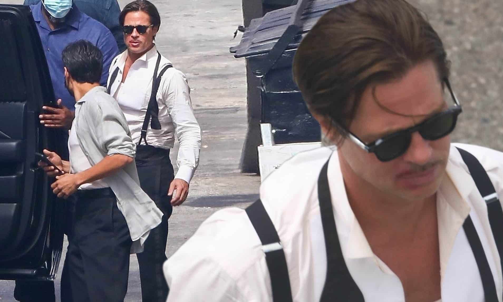 Brad Pitt : protesi al naso per il set di “Babylon”