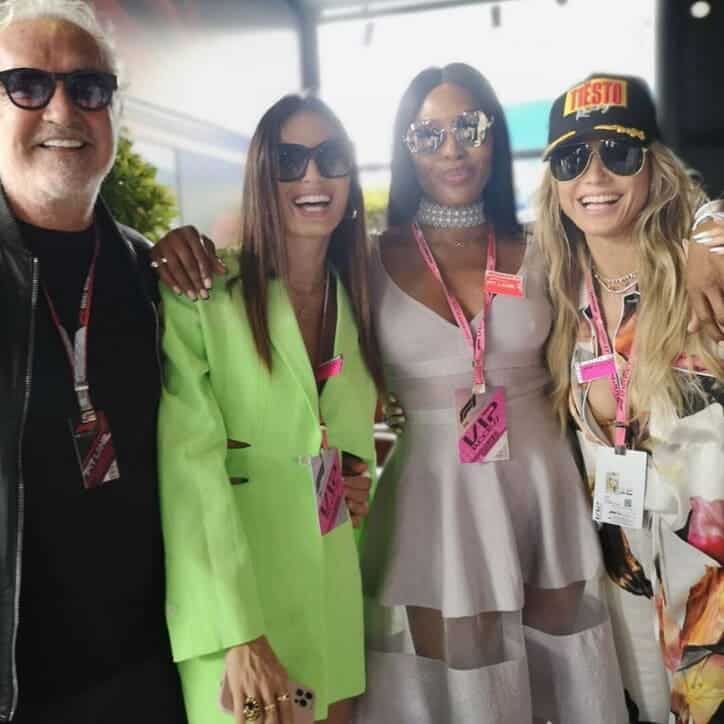 Flavio Briatore a Monaco insieme a tutte le sue ex: Heidi Klum, Elisabetta Gregoraci e Naomi Campbell Britore Gregoraci Klum Campbell - Photo Credits tgcom24.mediaset.it