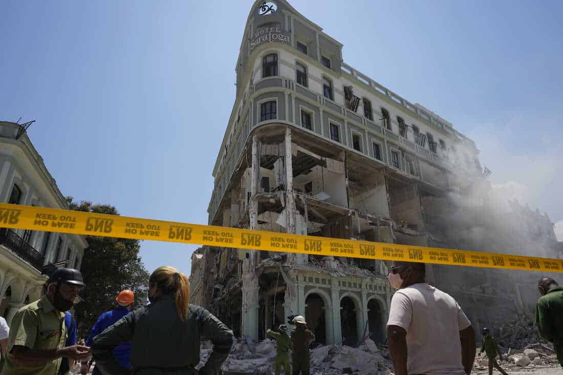 Forte esplosione in un hotel nel cuore dell’Havana