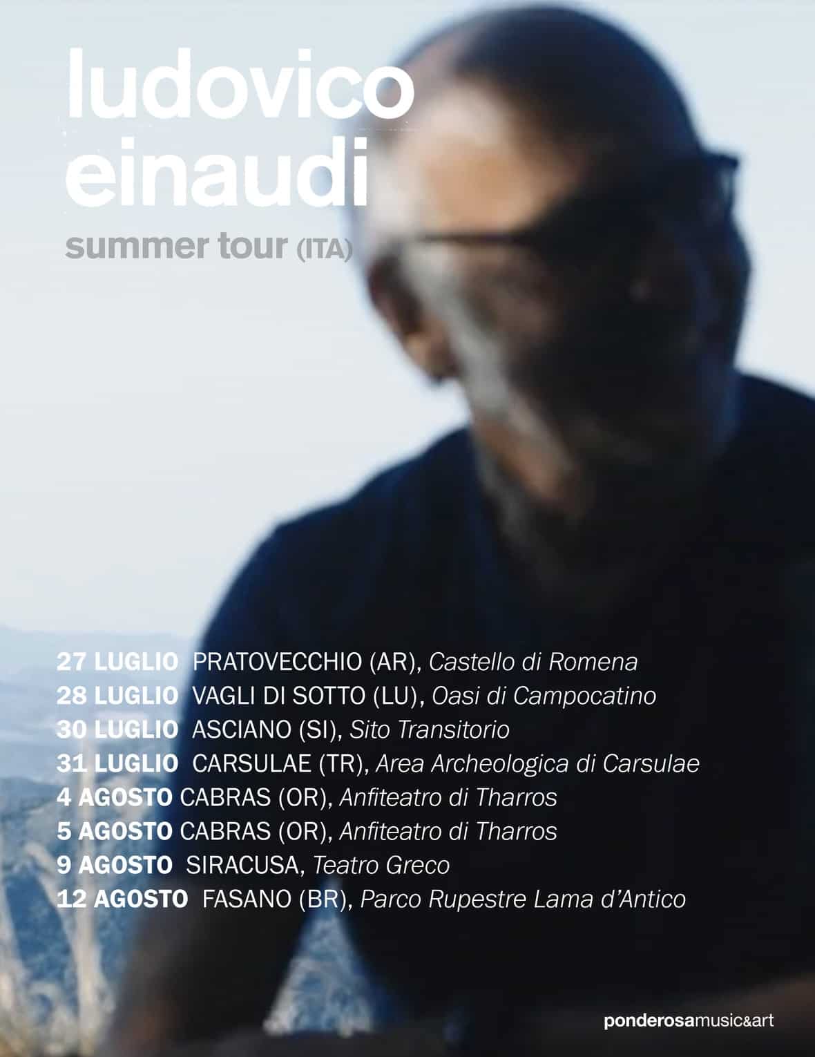 Ludovico Einaudi Summer Tour, ecco il calendario completo