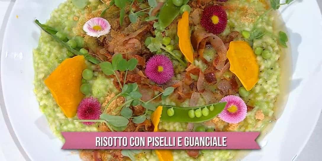 “E’ sempre mezzogiorno”, il risotto con piselli e guanciale dello chef Sergio Barzetti Sergio Barzetti risotto - Photo Credits ricetteintv.com