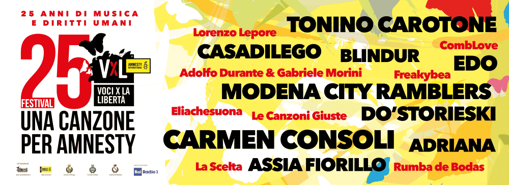 Voci per la libertà: ecco il cartellone del festival di Amnesty International voci per la libertà Amnesty