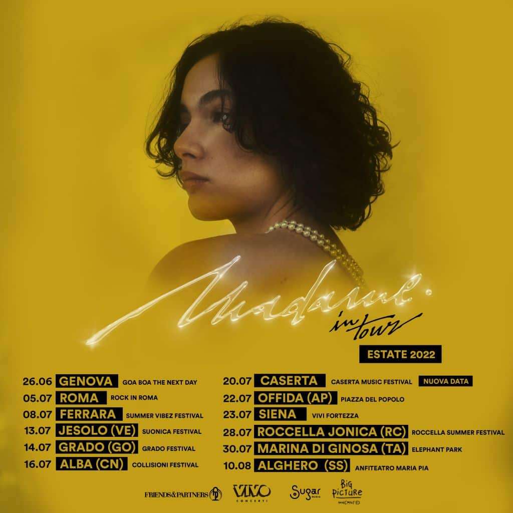 Madame, il ritorno live per il tour estivo a partire dal 26 Giugno Madame Tour Estate