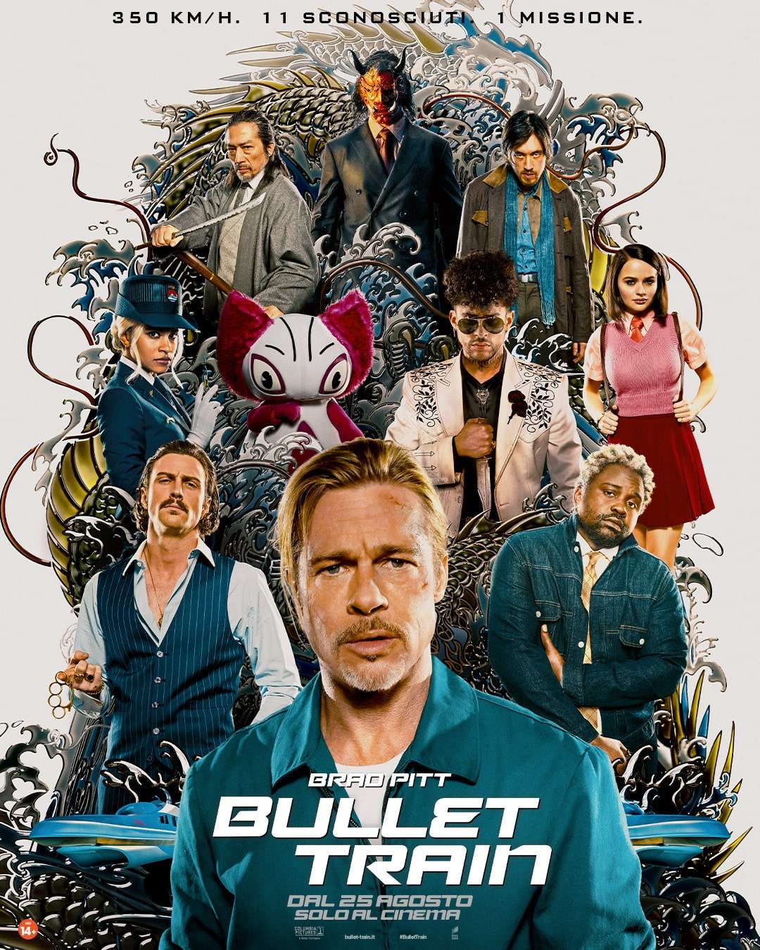 Bullet Train con Brad Pitt, dal 25 agosto al cinema: arriva il trailer Bullet Train Trailer - Ufficio Stampa Lo scrittoio