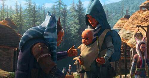 Una Ahsoka Tano neonata in compagnia di sua madre, in una delle primissime immagini di "Tales of the Jedi" - web