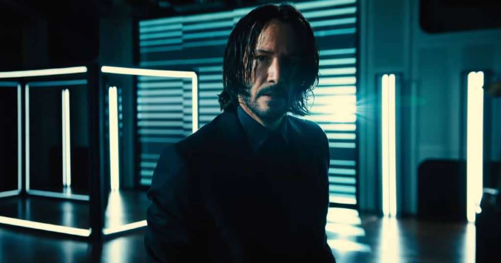John Wick (Keanu Reeves) in una scena del quarto film - web