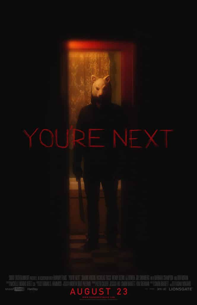 Il poster ufficiale di "You're Next" di Adam Wingard - web