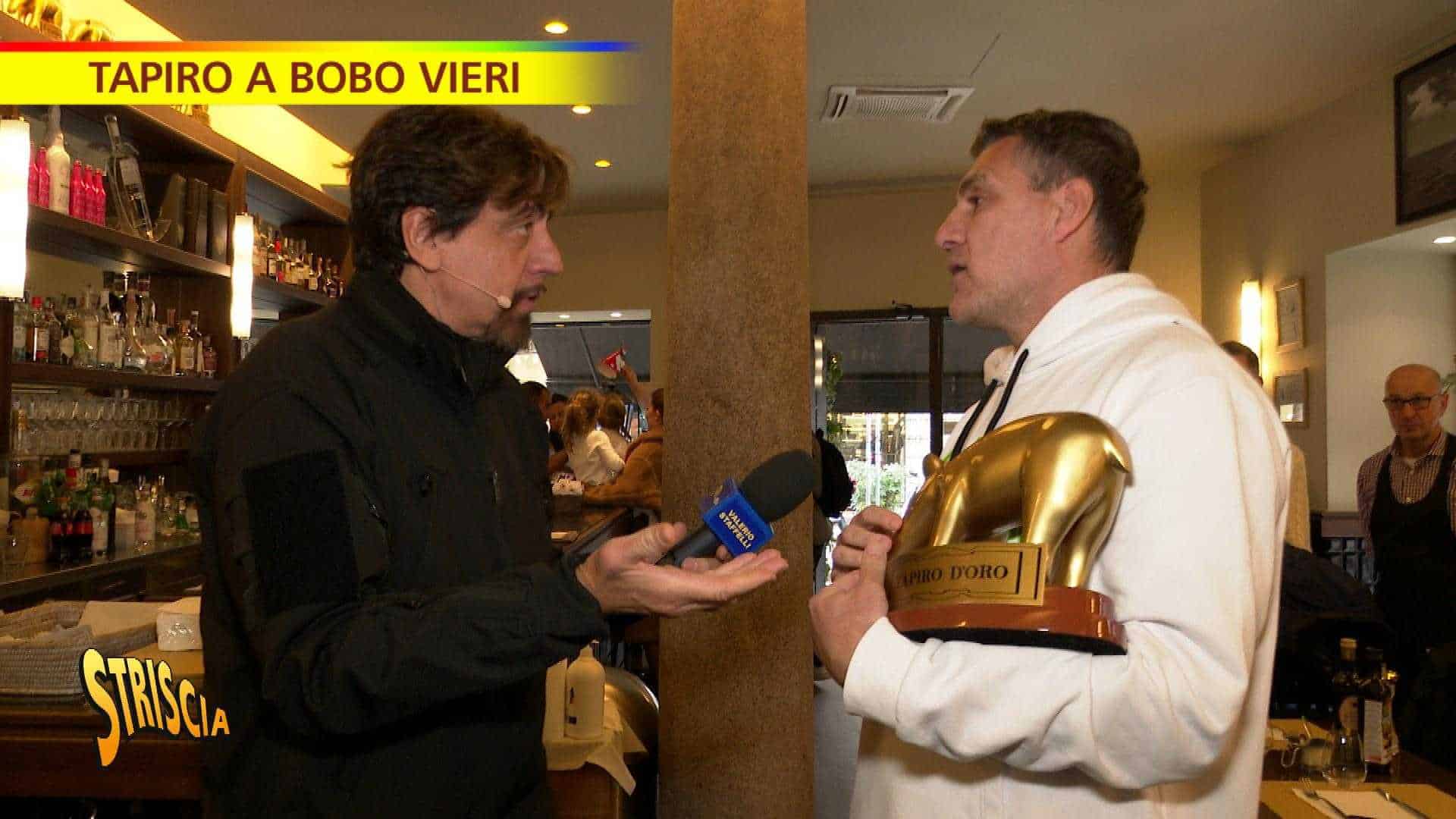 Tapiro d’oro a Christian Vieri per la finta diretta della Bobo Tv: stasera a Striscia la Notizia