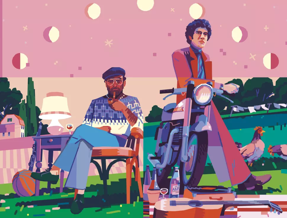"Lucio 80", il 3 marzo al via le celebrazioni di Dalla e Battisti con le ristampe degli album in vinile - Artwork © Matteo Borton