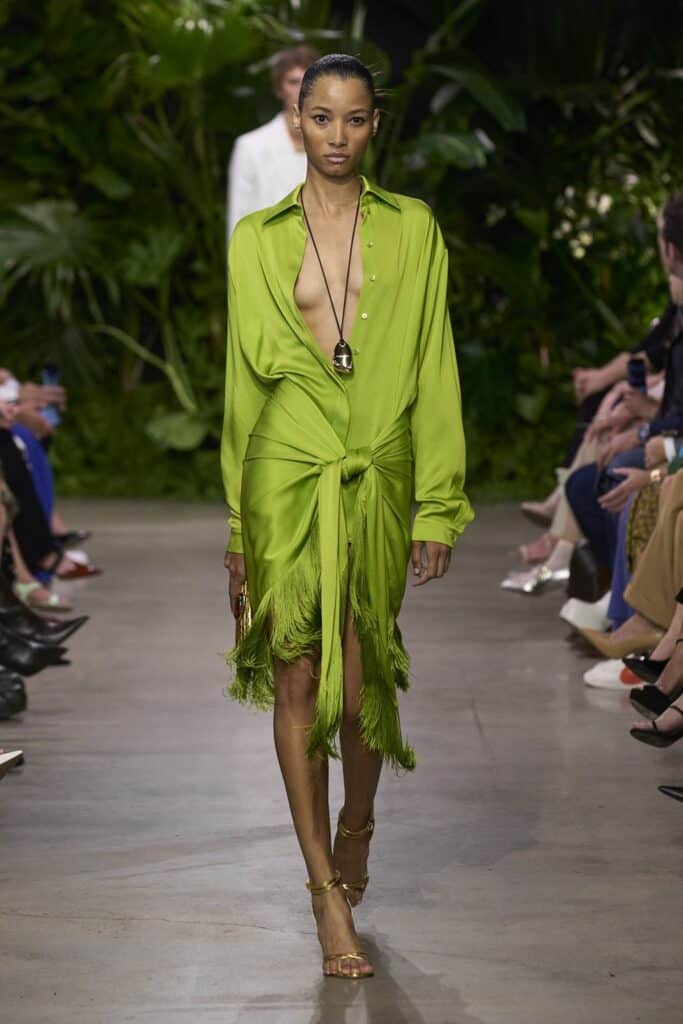 Michael Kors, mini dress verde avocado primavera-estate 2023