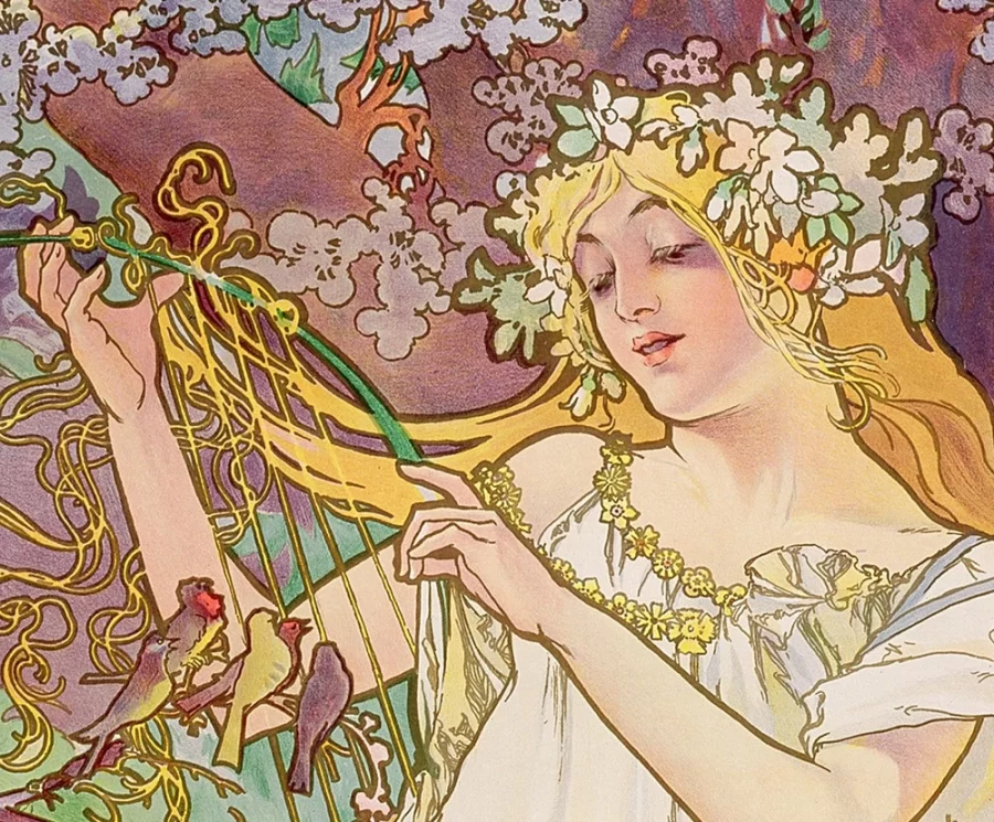 Art Nouveau, primavera Mucha_particolare_web