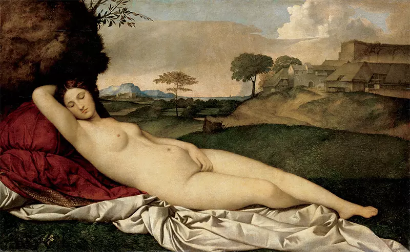 Venere Dormiente, Giorgione e Tiziano_photocrdit:wikipedia