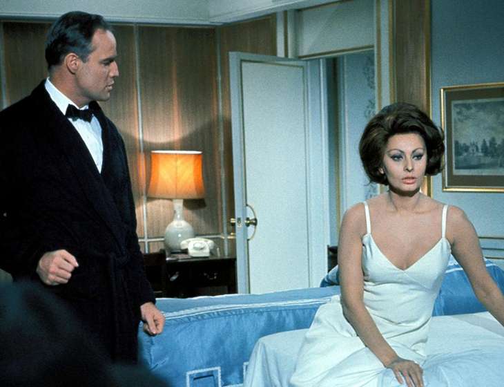 La contessa di Hong Kong con M.Brando e Sophia Loren ph@pinterest