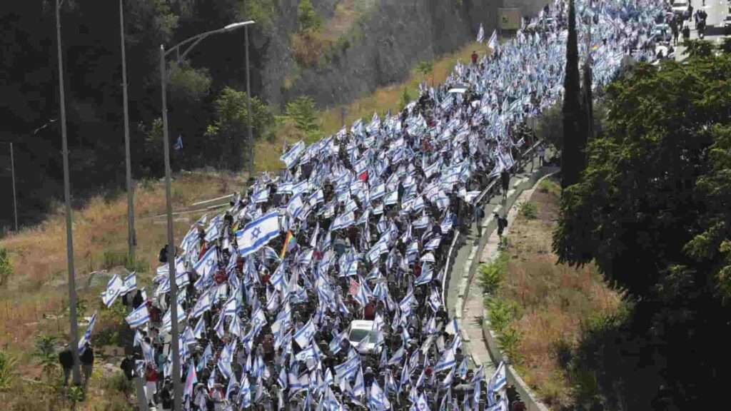 Proteste in Israele- Photo Credits Corriere del Ticino