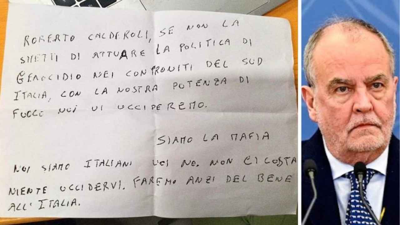 Calderoli minacciato dalla Mafia? Ecco la lettera ricevuta